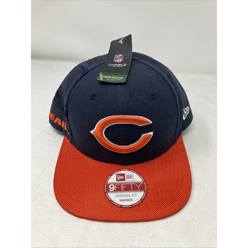 Chicago Bears NFL Hat Cap New Era Adjustable Snapback Blue-Orange 9FIFTY NEW!